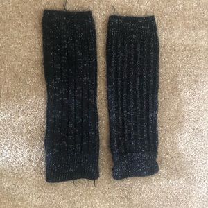 Black Sparkle Leg Warmers